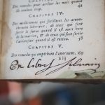 Ex-libris manuscrit du médecin-chirurgien Timothée Silvain (c1696-1749).