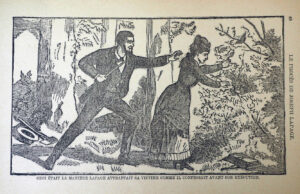 Gravure tirée de "La confession d'un monstre". 1899.