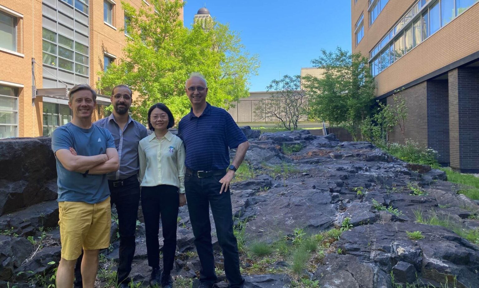 Hugo Lavoie, Driss Lajoie, Ting Jin et Marc Therrien | Photo : IRIC