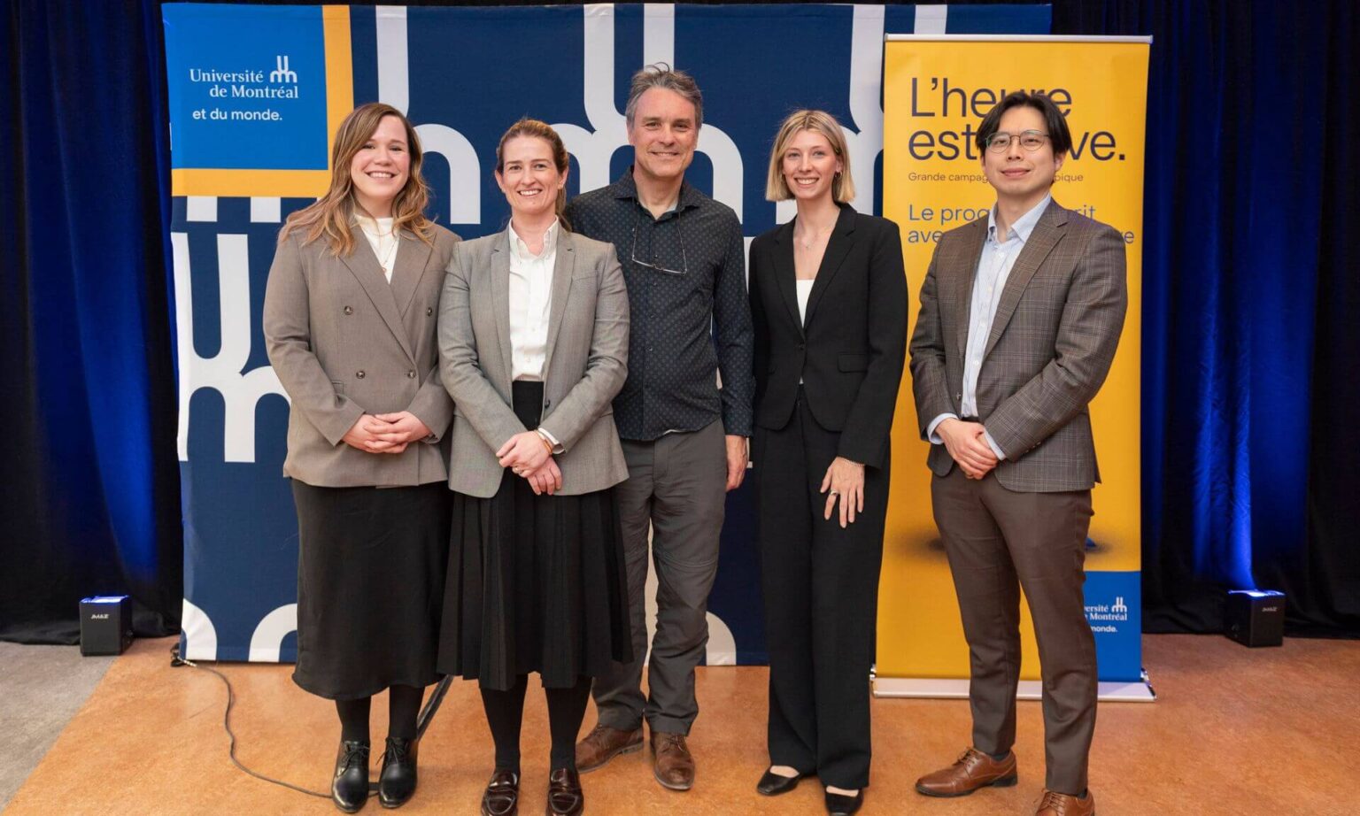 De gauche à droite: Riley Krembil, Kate Williams, Louis-Éric Trudeau, Reese Whitaker et Tae Joon Yi | Photo : Amélie Philibert
