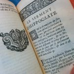 Le fameux Serment d’Hippocrate dans l’édition parisienne de Dacier en 1697.